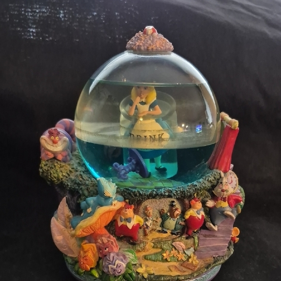Disney Other - Alice In Wonderland Drink Me Water Globe Music Box Disney Retired Rare